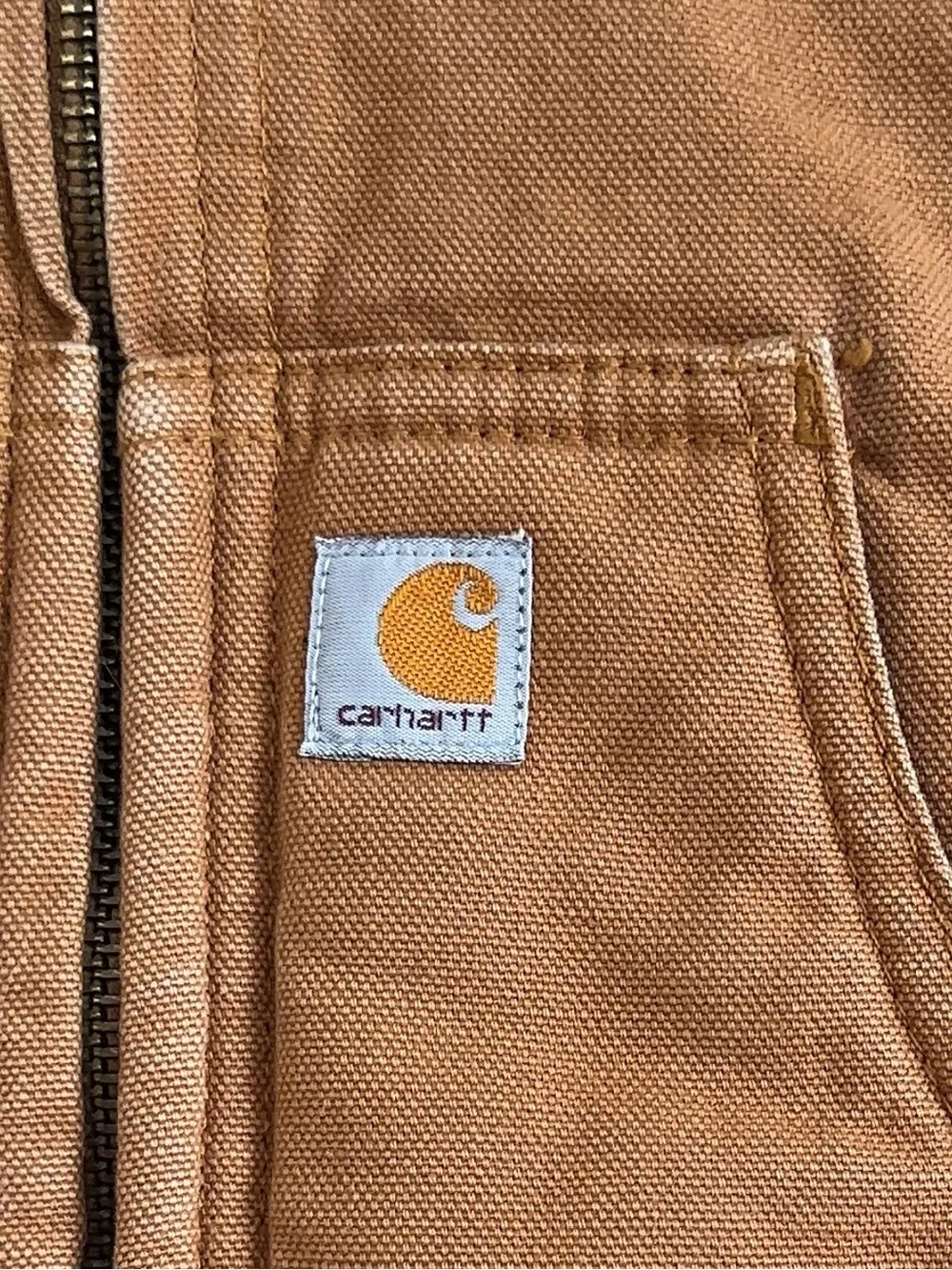 Carhartt Toddler Brown Duck Canvas Insulated Quilted Fleece-Lined Jacket 24M